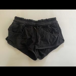 Black lululemon drawstring shorts size 4